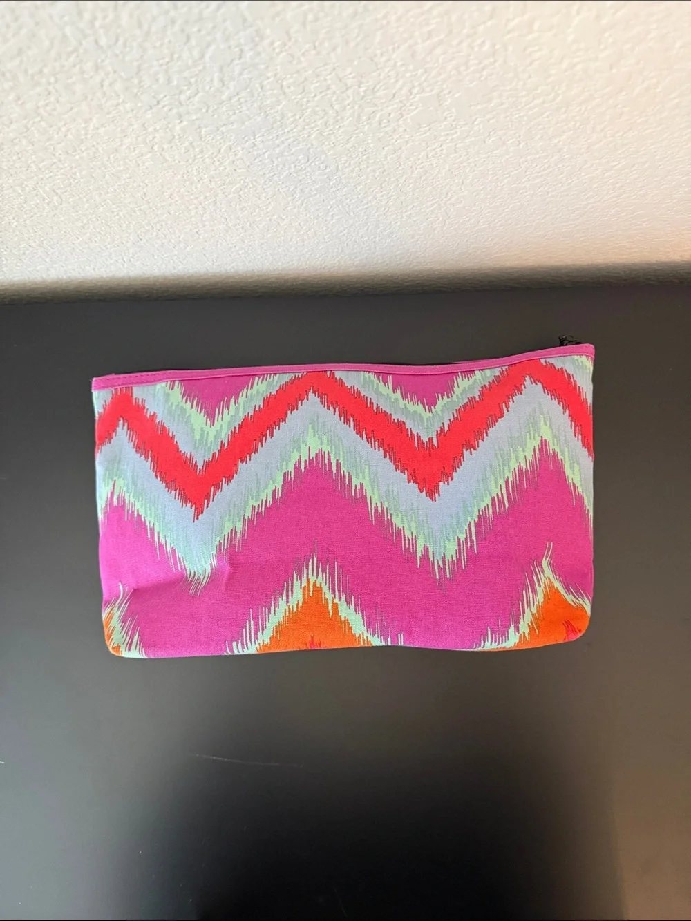 luci bags Pink Chevron Cosmetic Pouch